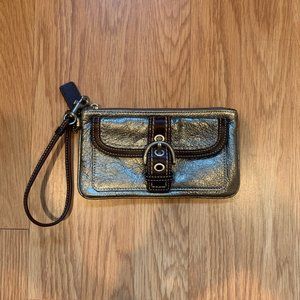 Authentic Coach Shimmer Buckle Wristlet